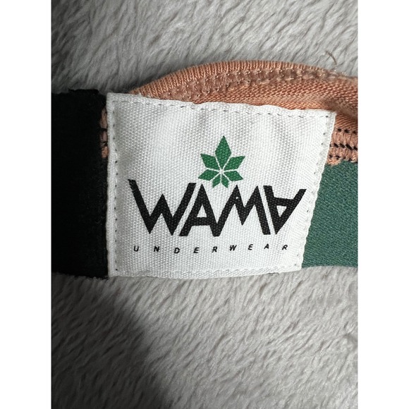 WAMA Underwear Hemp Organic Cotton Triangle Bralette Tan Black Small Convertible - Picture 4 of 8